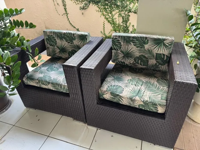 Conjunto sofá para área externa 