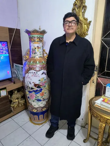 Sobretudo lã batida
