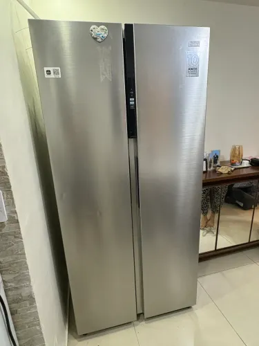 Geladeira midea 2 portas inox