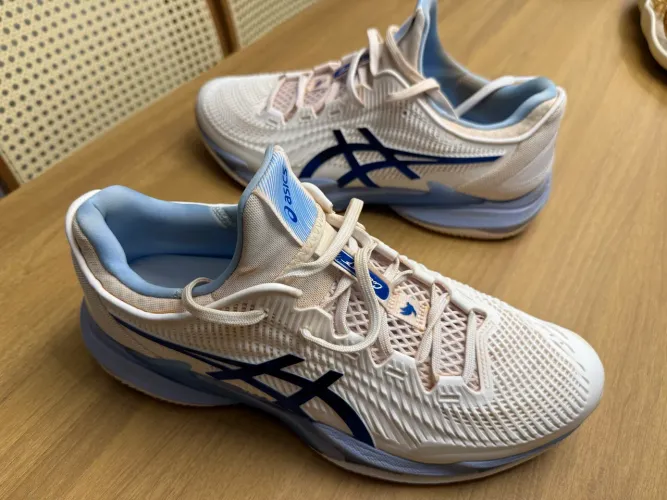 Tênis Asics Court FF 3 - Clay - Saibro - azul e branco