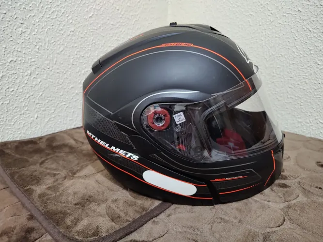 Capacete MT helmets raceline sport series 59 60 articulável Robocop escamoteável viseira 