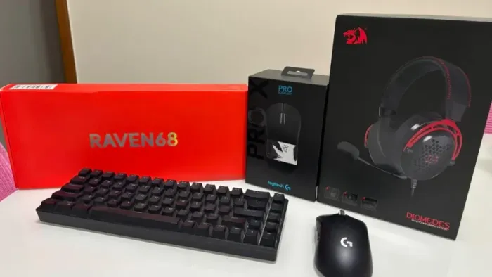 MONITOR 24 180HZ TECLADO MAGNETICO LOGITECH G PRO FONE HEADSET REDRAGON 7.1