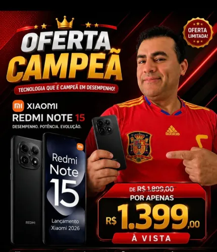 Xiaomi redmi note 15 256gb 8gb ram novo lacrado