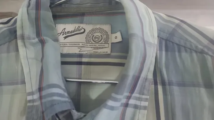 camisa xadrez  masculina  padrão azul e verde 