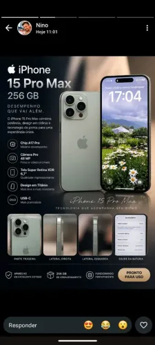 iPhone 15 pro Max top