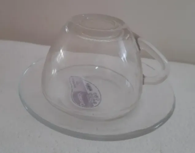 Conjunto De Xícaras Chá Duralex Com Pires Astral 24 Peças