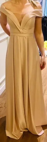 Vestido de festa rosa claro