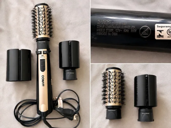 Escova Rotativa Conair Diamond Brilliance 900W - Completa