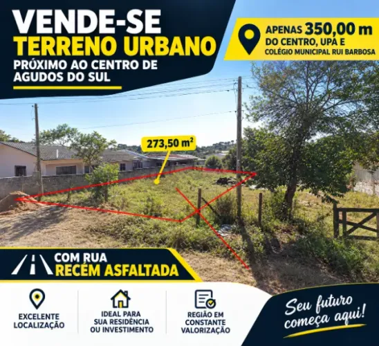Lote Urbano em Agudos do Sul - Próximo ao Centro
