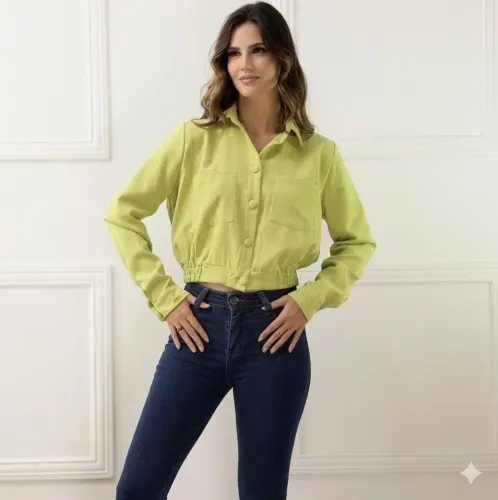Camisa Cropped alfaiataria