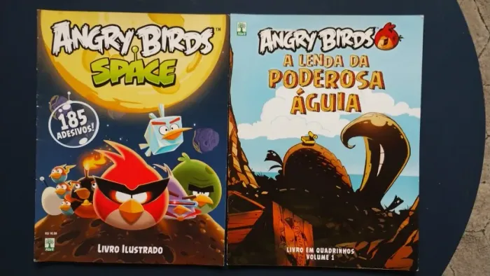ANGRY BIRDS 2 VOL QUADRINHOS + 185 ADESIVOS RARIDADE PARTICULAR ED ABRIL VC MERECE