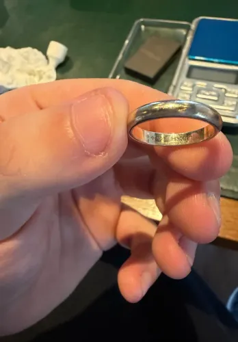 Aliança ouro 18k Hstern Excelente!
