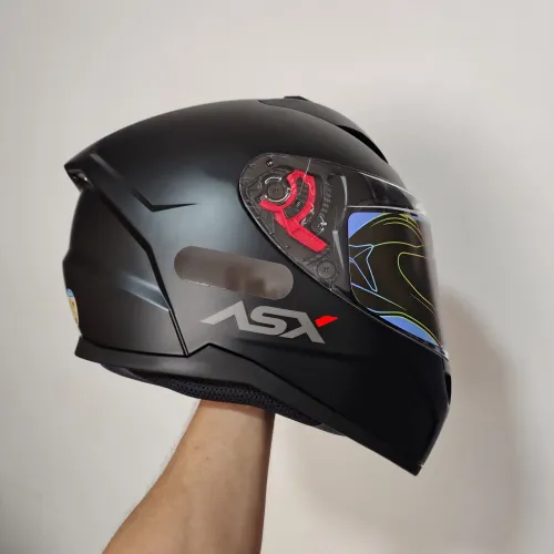 Capacete ASX city preto brilho e preto fosco