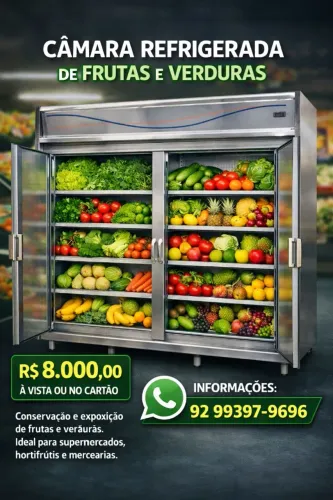 câmara refrigerada de Frutas e verduras