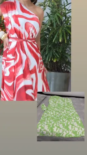 Vestido VERDE (modelo vermelho) 