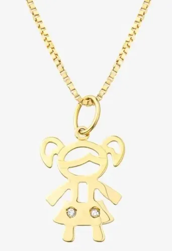 Pingente de ouro com 2 pedras de diamante 2.000,00