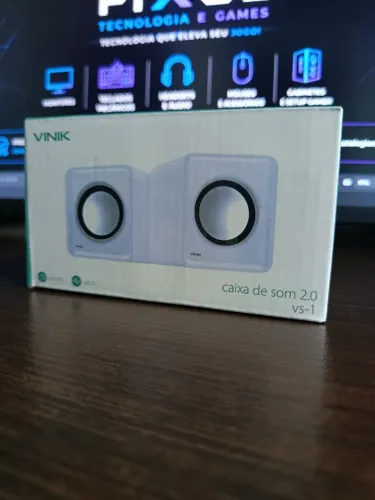 Caixa de Som Vinik VS-01B USB Branca Nova