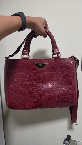 Bolsa Carmen Steffens Club Croco vermelho