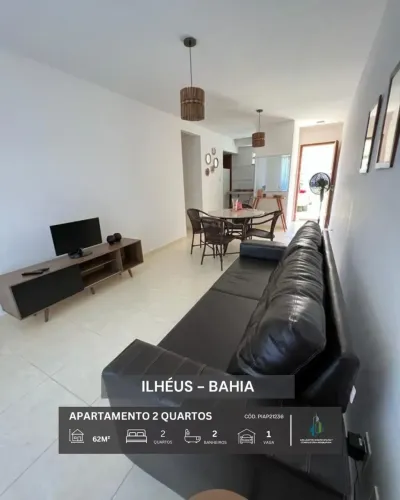 APARTAMENTO NASCENTE MOBILIADO 62m² 2 QUARTOS 1 SUÍTE 1 VAGA INFRA VENDE ILHÉUS