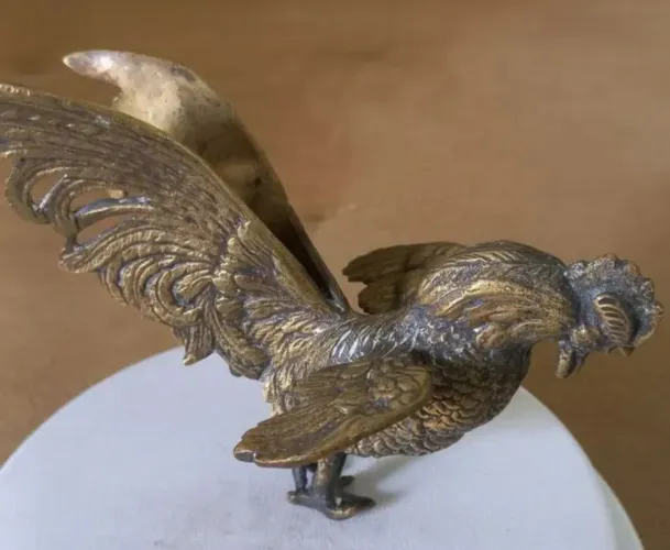 Antiga estátua Estatueta de Galo em Bronze antigo antiguidade Raridade enfeite decoração