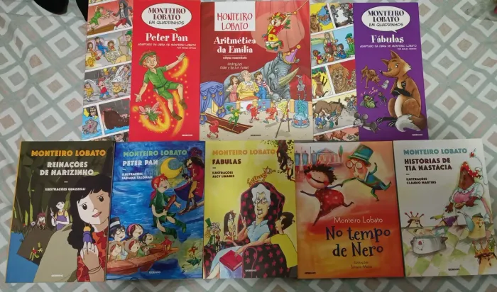 Kit 8 Livros Monteiro Lobato Infantil em Ótimo Estado
