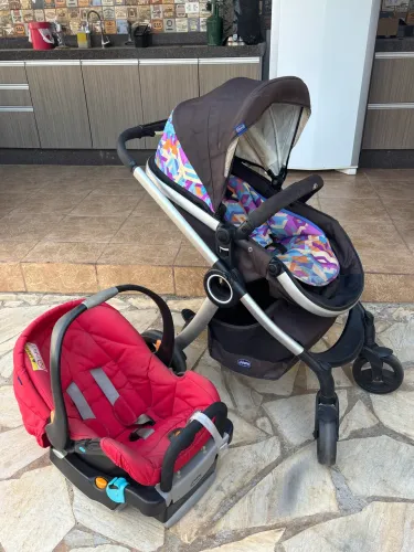 Carrinho de bebê Chicco Urban Kate Moross Completo + Bebê Conforto + Base