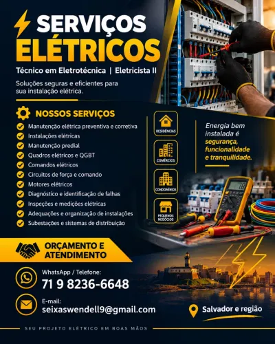 ELETRICISTA EM SALVADOR | INSTALAÇÃO E MANUTENÇÃO ELÉTRICA