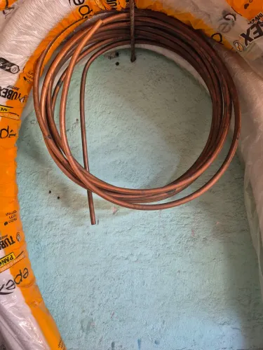 Tubo cobre panqueca 1/2" ar condicionado 12m..