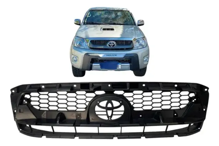 Grade Dianteira Toyota Hilux Srv 2009 A 2011 Original Preto Brilhante