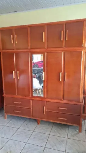 Guarda roupas casal madeira 5 portas triplex 