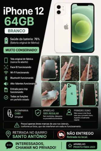 ? iPhone 12 64GB Branco