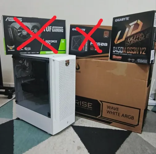 Kit placa mãe b450m + Ryzen 5 3500 + Gabinete com 6 fans