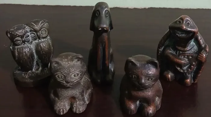 LOTE DE 5 MINI ANIMAIS VINTAGE ANOS 60 E 70
