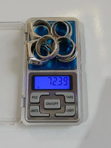 Lote com 11 Anéis em Prata 925 | 72,39 g (Peso Total)