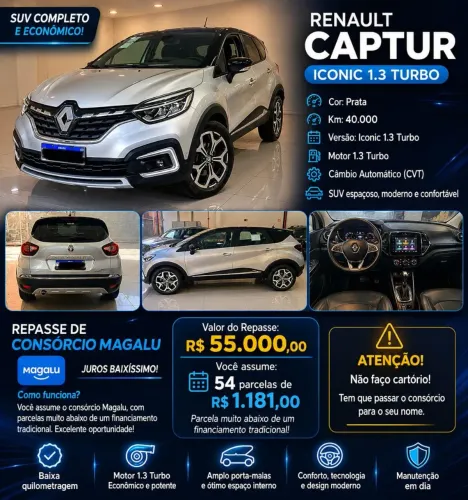 Renault Captur Iconic 1.3 TB 16V Flex 5P AUT 2022