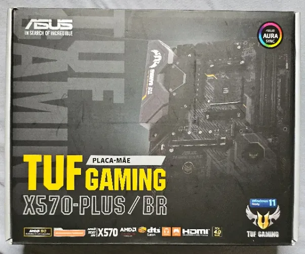 Placa-mãe p/ AMD AM4 ASUS TUF Gaming X570-Plus/BR DDR4 ATX