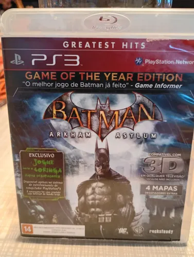 Jogo Playstation 3 Batman Arkham Asylum mídia física original.