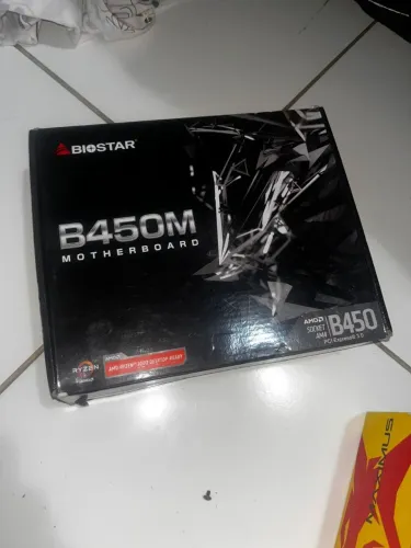 Placa Mãe Biostar B450mhp Chipset B450 Amd Am4 Matx Ddr4 Cor Preto
