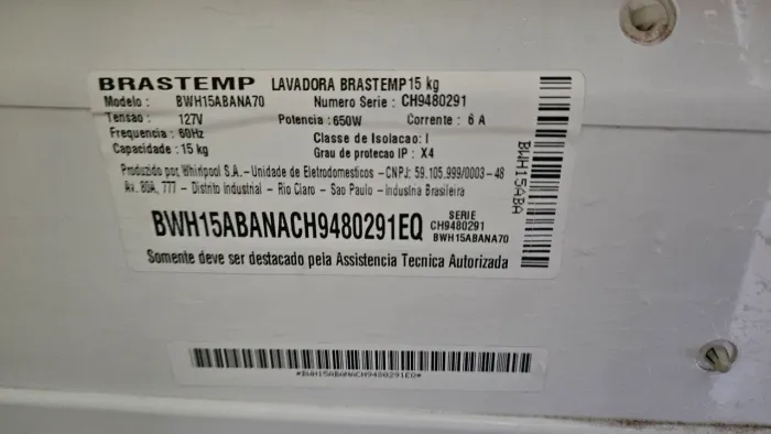 Lavadora Brastemp 15kg