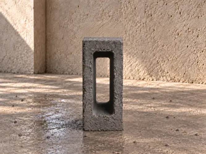 Meio bloco de concreto 9x19x19 cm - R$ 4,00/un à vista