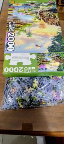Quebra cabeça 2000 peças Pantanal da Grow montado só uma vez!