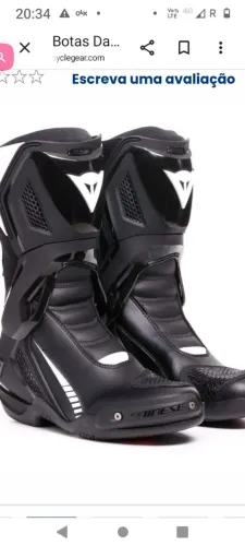 Vendo Um Par de Botas Dainese Nexus 3 preta 43 lançamento
