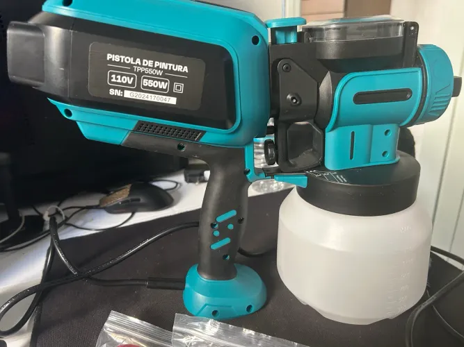 Pulverizador de Pintura Elétrico Compressor de Tinta 550w com 3 bicos Tssaper