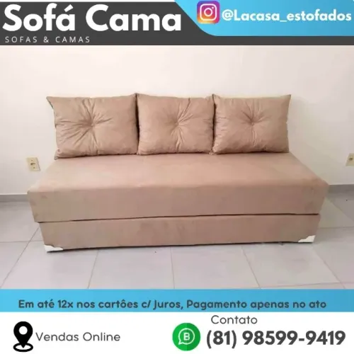 Sofá Cama 3 em 1 - Direto de fábrica.