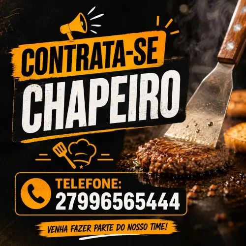 OPORTUNIDADE DE EMPREGO: CONTRATA-SE CHAPEIRO