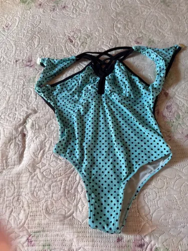 Body azul com bolinhas