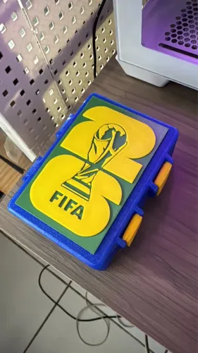 Caixa organizadora para figurinha da copa 