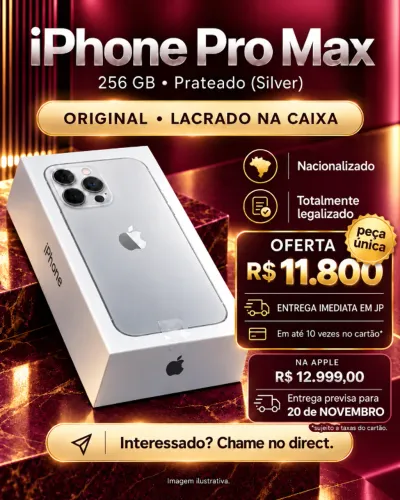 Iphone 18 Pro Max - 256 - Silver