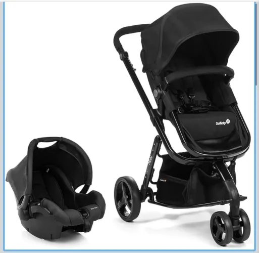 Carrinho de bebê Travel System Safety 1st, Mobi Duo, Full Black