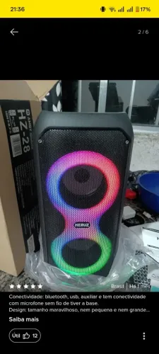 Caixa de som Bluetooth grande 2 altos falantes!!